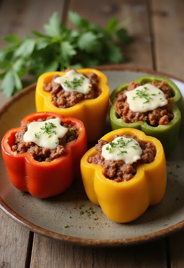 30 Cheap Keto Dinner Recipes That Save Money - 15. Stuffed Bell Peppers