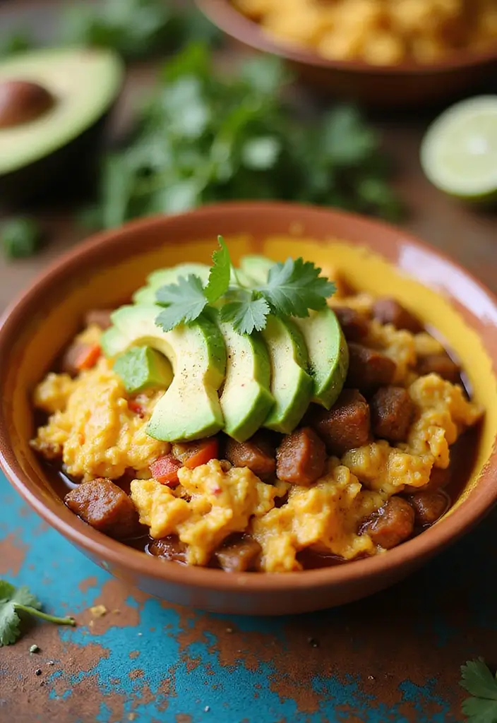 30 Cheap Keto Dinner Recipes That Save Money - 17. Chorizo and Egg Breakfast Bowl