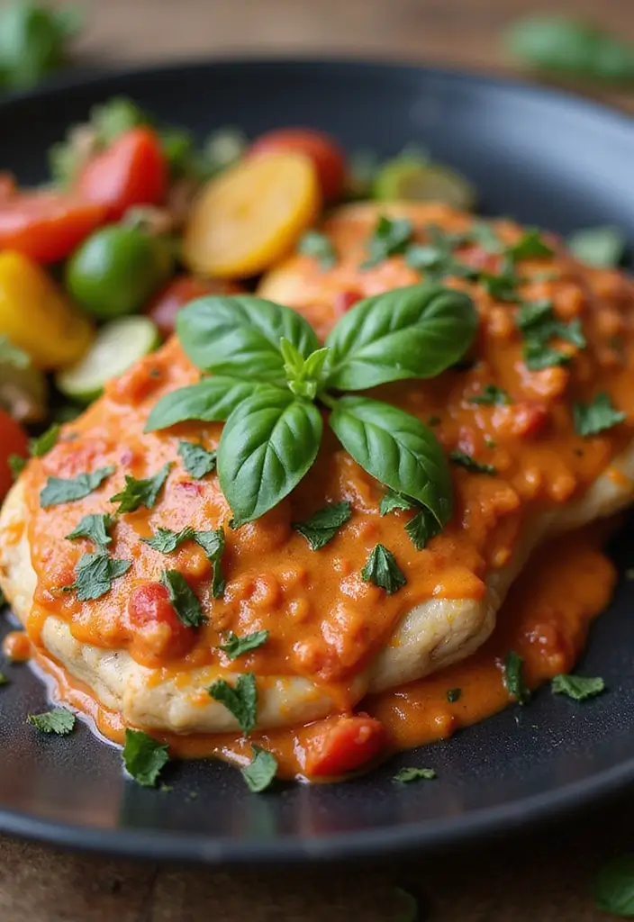 30 Cheap Keto Dinner Recipes That Save Money - 18. Creamy Tomato Basil Chicken