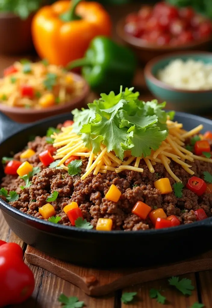 30 Cheap Keto Dinner Recipes That Save Money - 7. Beef Taco Skillet