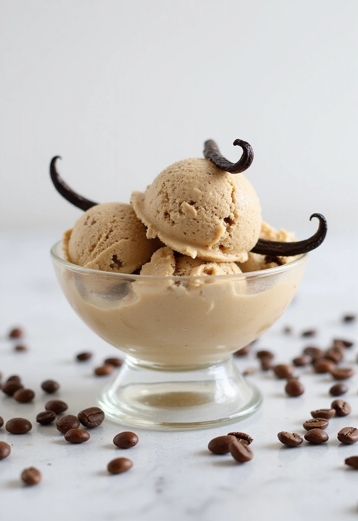 30 Creamy and Rich Keto Coffee Ice Cream Recipes with Unique Flavor Additions 3 30 Creamy and Rich Keto Coffee Ice Cream Recipes with Unique Flavor Additions - 3. Vanilla Bean Coffee Ice Cream