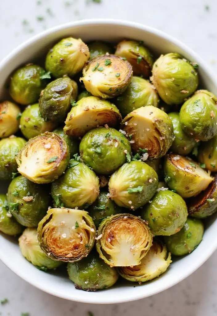 30 Keto Air Fryer Recipes Crispy and Easy 13 30 Keto Air Fryer Recipes Crispy and Easy - 13. Air Fryer Garlic Parmesan Brussels Sprouts