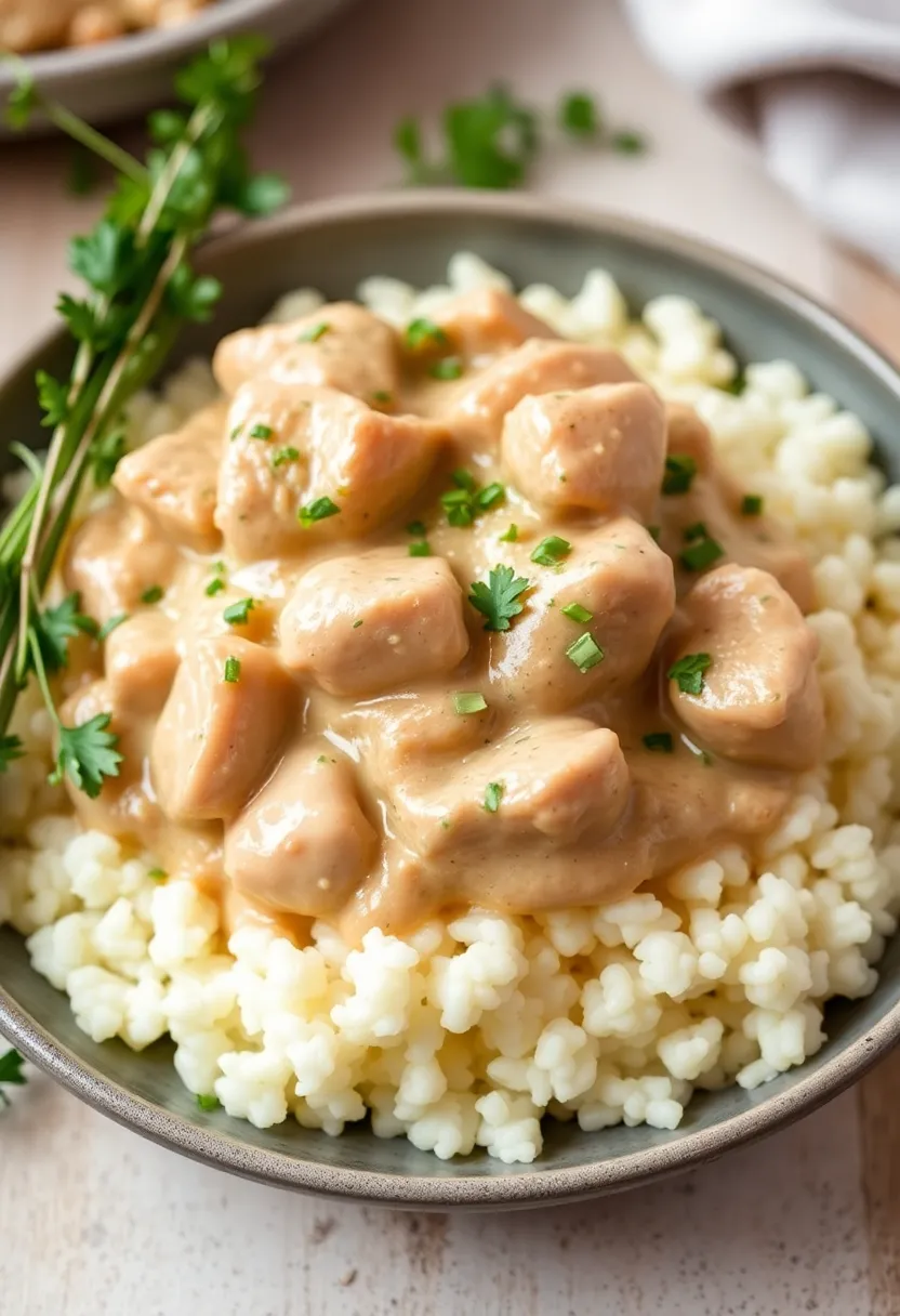 30 Keto Chicken Instant Pot Recipes Quick and Flavorful - 22. Chicken Stroganoff