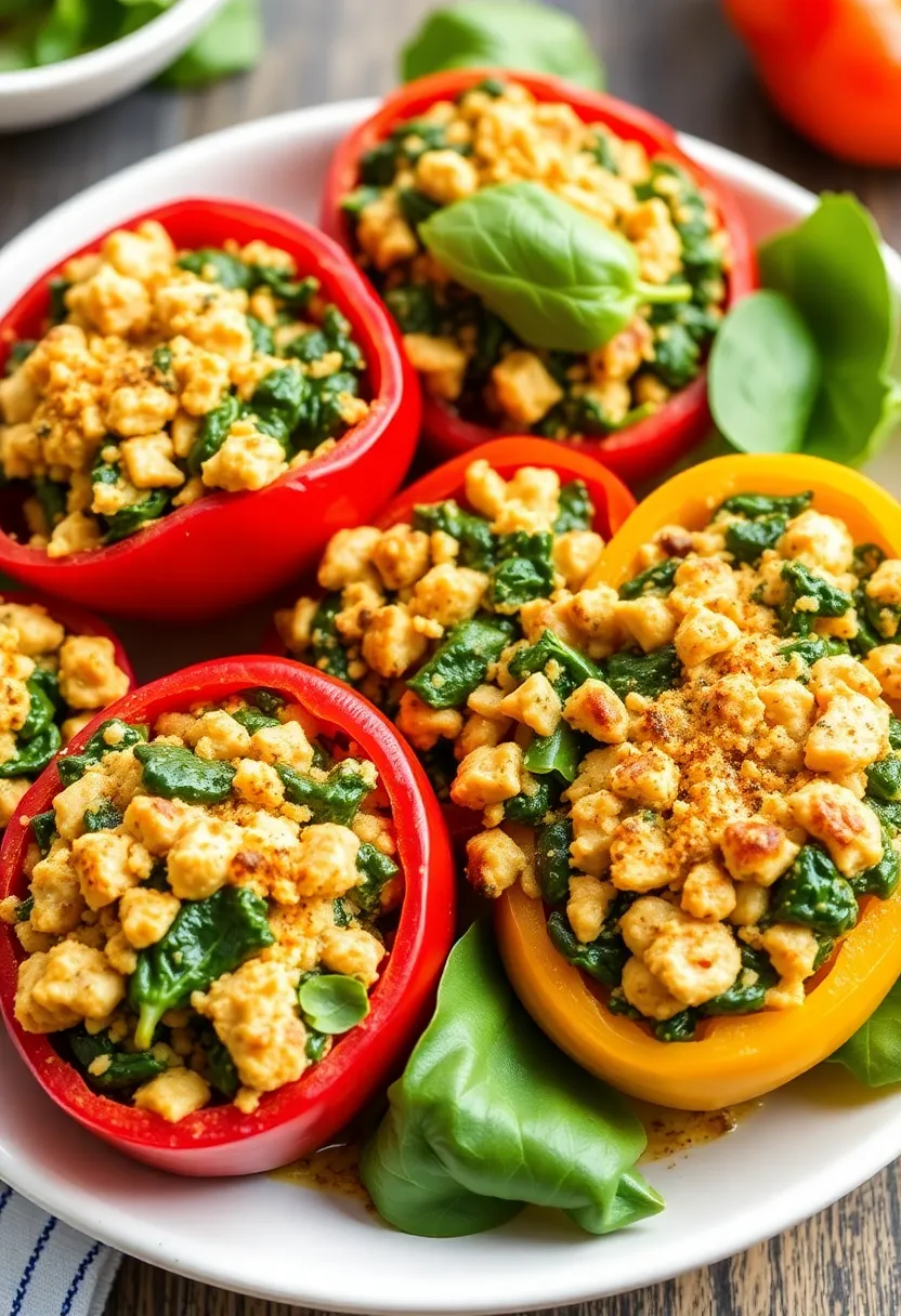 30 Keto Chicken Instant Pot Recipes Quick and Flavorful - 26. Chicken and Spinach Stuffed Peppers