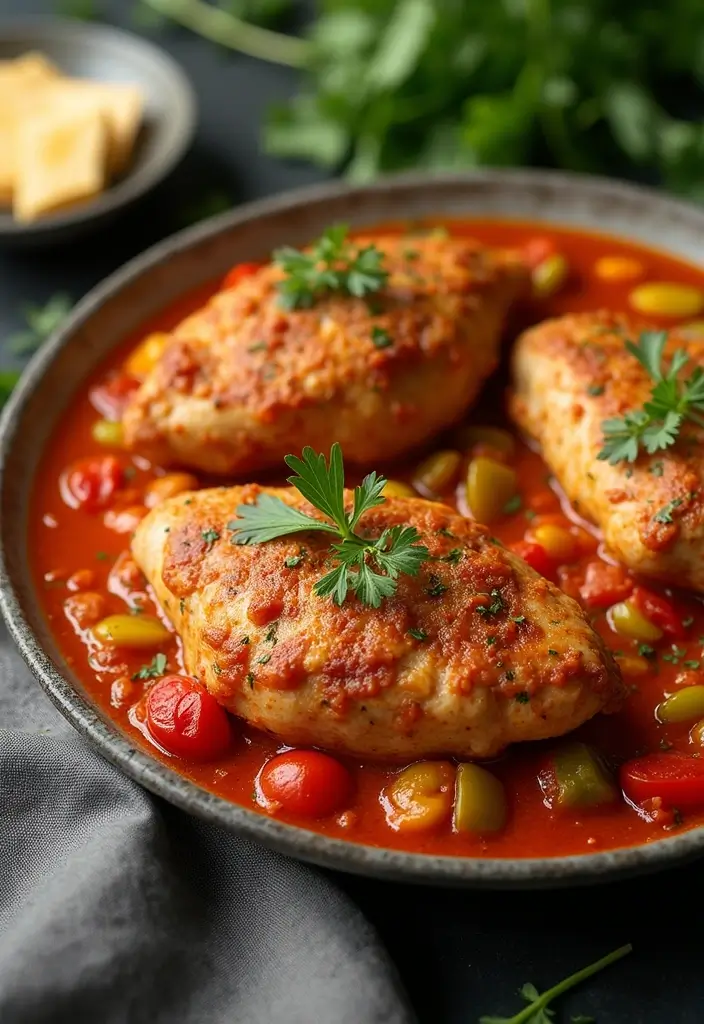 30 Keto Chicken Instant Pot Recipes Quick and Flavorful - 7. Chicken Cacciatore