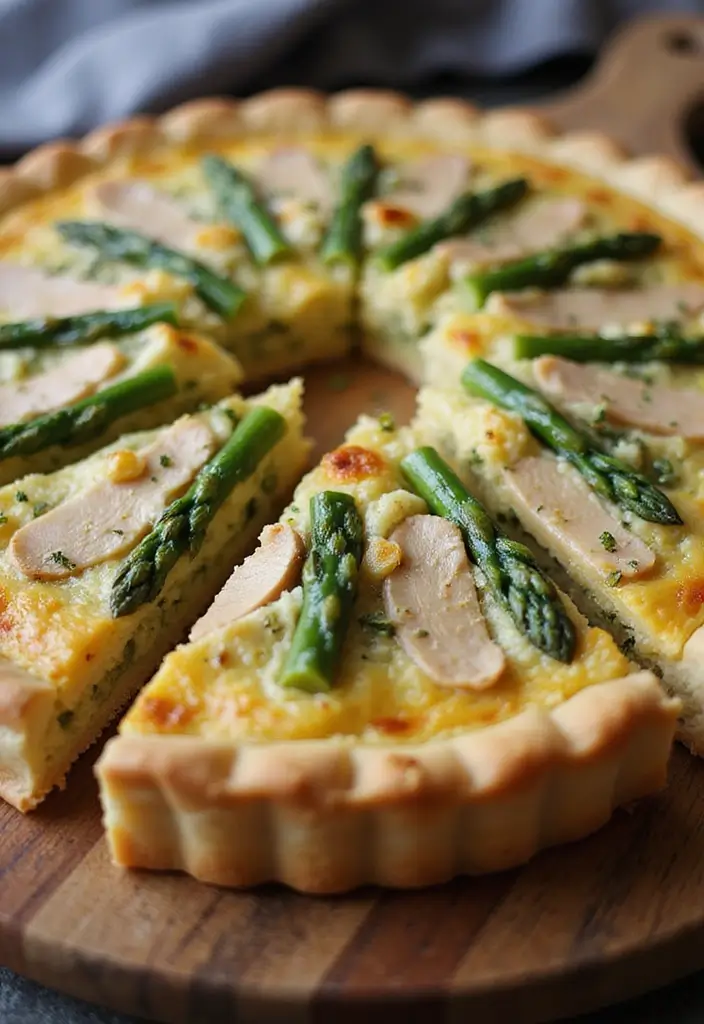 30 Keto Chicken and Asparagus Recipes Light and Healthy - 11. Chicken and Asparagus Quiche