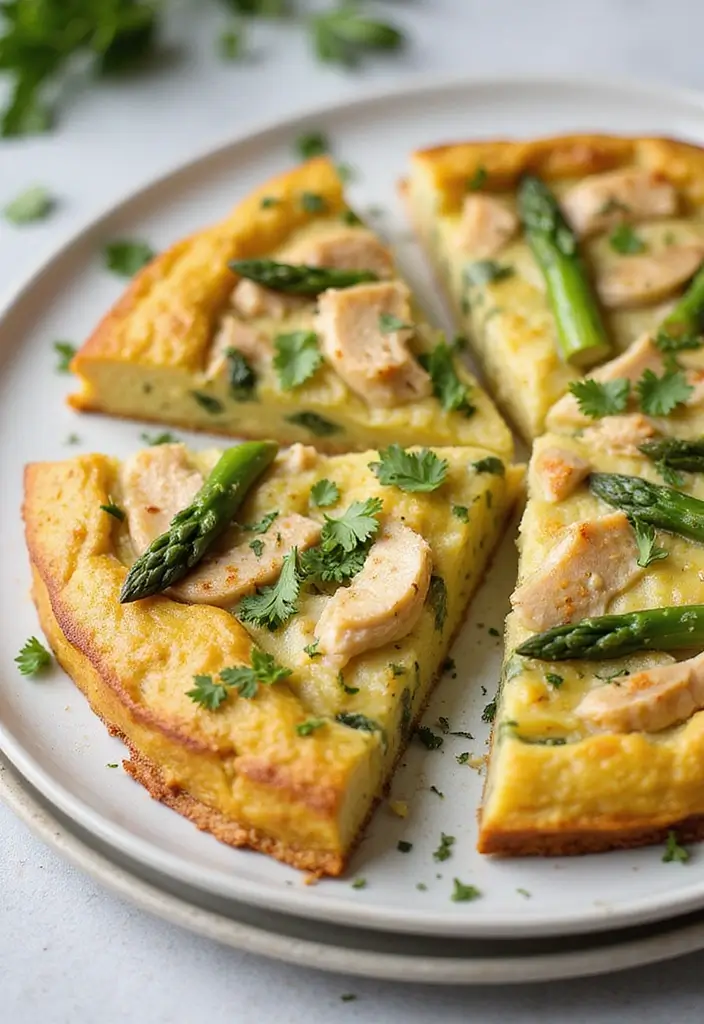 30 Keto Chicken and Asparagus Recipes Light and Healthy - 13. Chicken and Asparagus Frittata