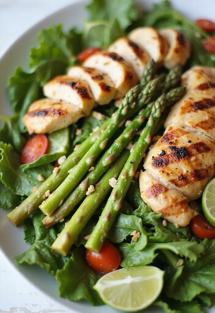 30 Keto Chicken and Asparagus Recipes Light and Healthy - 17. Chicken and Asparagus Salad