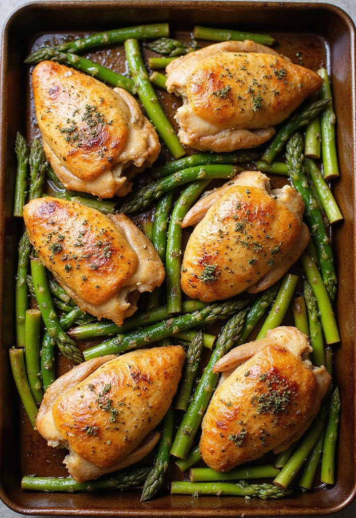 30 Keto Chicken and Asparagus Recipes Light and Healthy - 19. One-Pan Chicken and Asparagus