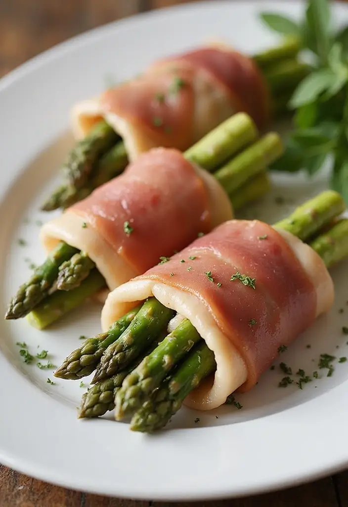 30 Keto Chicken and Asparagus Recipes Light and Healthy - 22. Chicken and Asparagus Roll-Ups