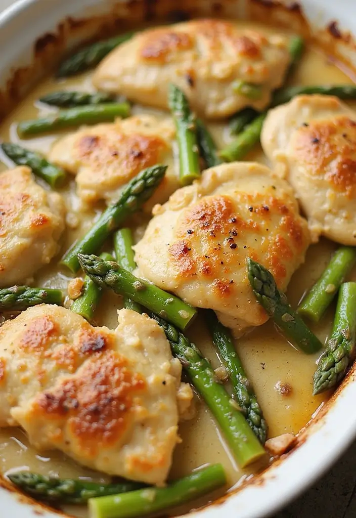 30 Keto Chicken and Asparagus Recipes Light and Healthy - 27. Chicken and Asparagus Casserole