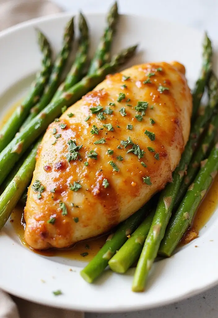 30 Keto Chicken and Asparagus Recipes Light and Healthy - 8. Honey Mustard Chicken and Asparagus