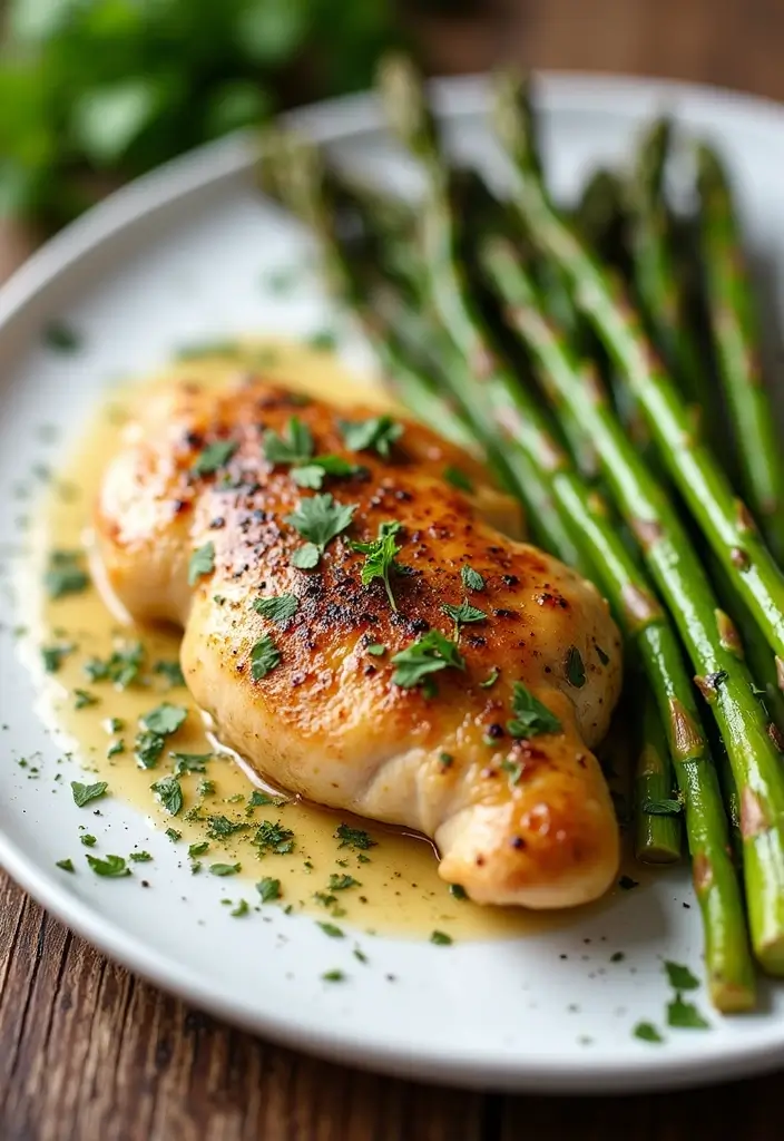 30 Keto Chicken and Asparagus Recipes Light and Healthy - 9. Italian Herb Chicken with Asparagus