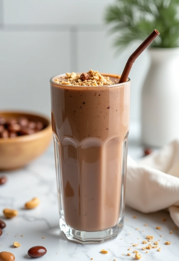 30 Keto Dessert Recipes Easy and Irresistible - 14. Keto Chocolate Peanut Butter Smoothie