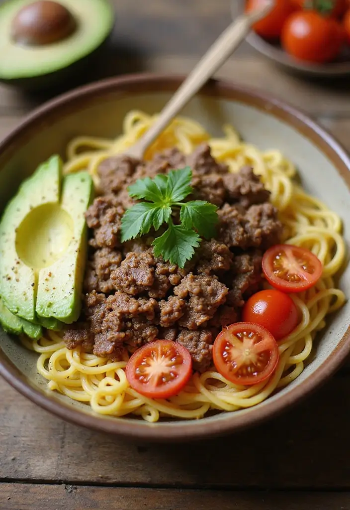 30 Keto Ground Beef Recipes Perfect for Weeknights 10 30 Keto Ground Beef Recipes Perfect for Weeknights - 10. Mexican Beef Zoodle Bowl