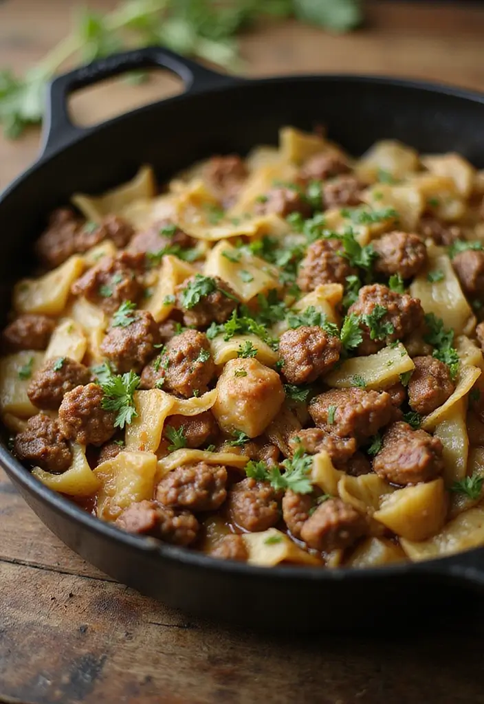30 Keto Ground Beef Recipes Perfect for Weeknights 16 30 Keto Ground Beef Recipes Perfect for Weeknights - 16. Beef and Cabbage Skillet