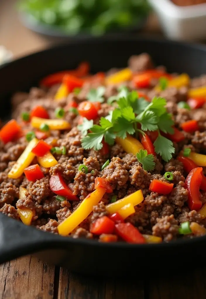 30 Keto Ground Beef Recipes Perfect for Weeknights 22 30 Keto Ground Beef Recipes Perfect for Weeknights - 22. Beef Fajita Skillet