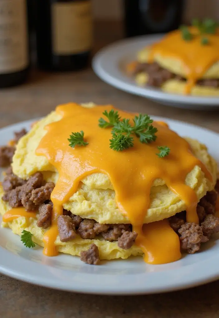 30 Keto Ground Beef Recipes Perfect for Weeknights 27 30 Keto Ground Beef Recipes Perfect for Weeknights - 27. Ground Beef and Cheese Omelette