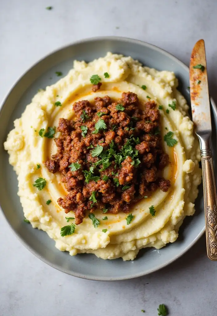 30 Keto Ground Beef Recipes Perfect for Weeknights 6 30 Keto Ground Beef Recipes Perfect for Weeknights - 6. Spicy Beef and Cauliflower Mash