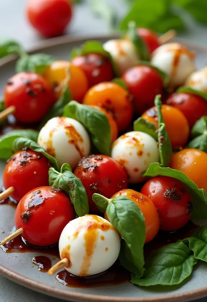 30 Keto Recipes for Picky Eaters That Actually Work - 26. Caprese Salad Skewers