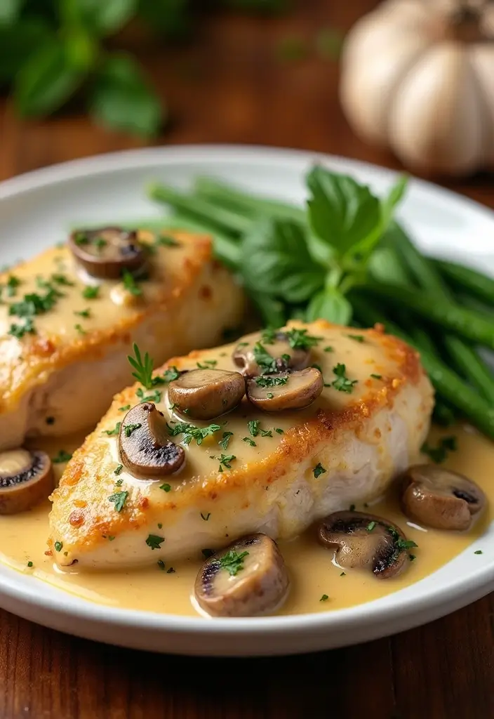 30 Keto Recipes for Picky Eaters That Actually Work - 8. Creamy Garlic Mushroom Chicken