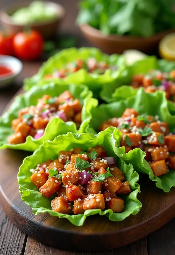 30 Keto Shredded Chicken Recipes for Busy Nights - 14. Asian Chicken Lettuce Wraps
