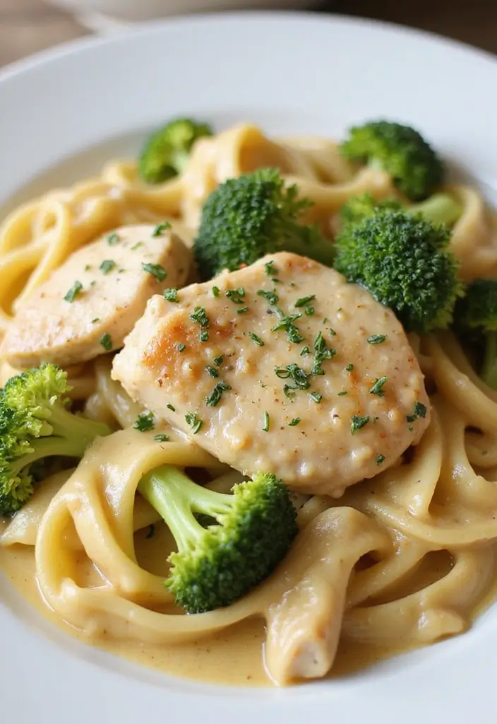 30 Keto Shredded Chicken Recipes for Busy Nights - 24. Chicken and Broccoli Alfredo