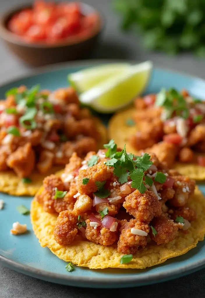 30 Keto Shredded Chicken Recipes for Busy Nights - 25. Chicken Tostadas