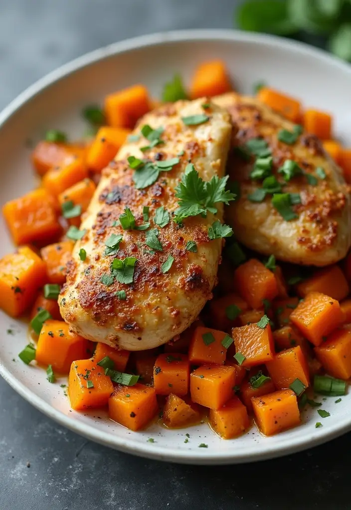 30 Keto Shredded Chicken Recipes for Busy Nights - 28. Chicken and Sweet Potato Hash