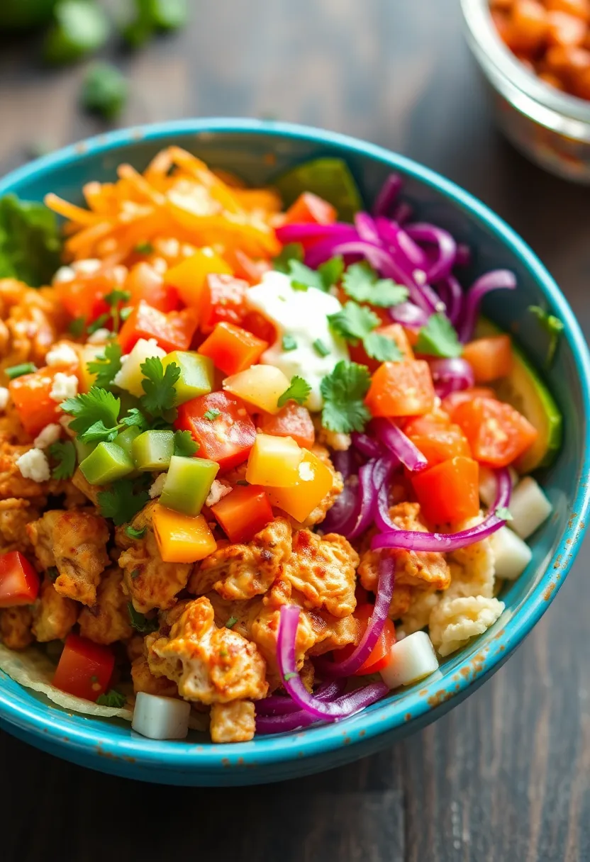 30 Keto Shredded Chicken Recipes for Busy Nights - 7. Southwest Chicken Bowl