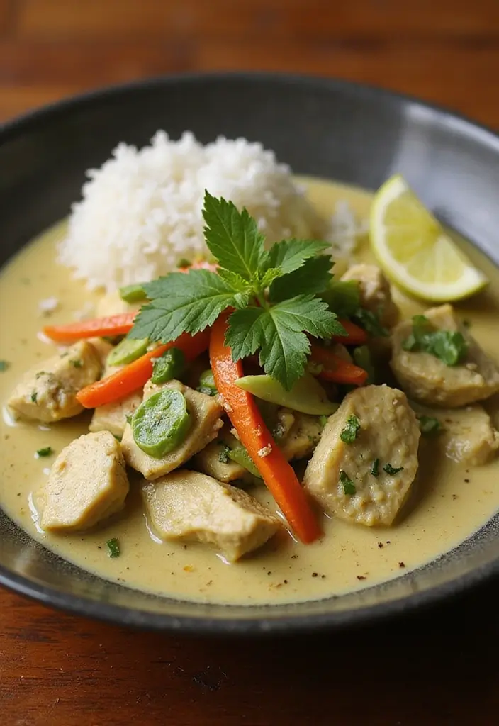30 Keto Slow Cooker Recipes That Cook Themselves - 13. Thai Green Curry Chicken