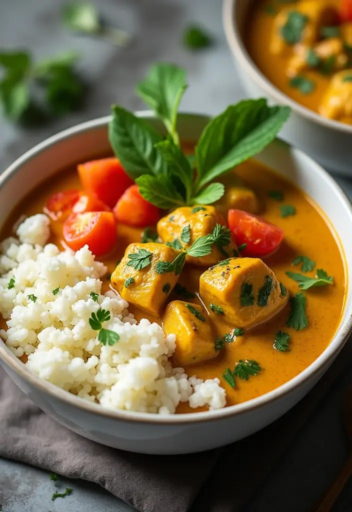 30 Keto Slow Cooker Recipes That Cook Themselves - 29. Coconut Curry Chicken