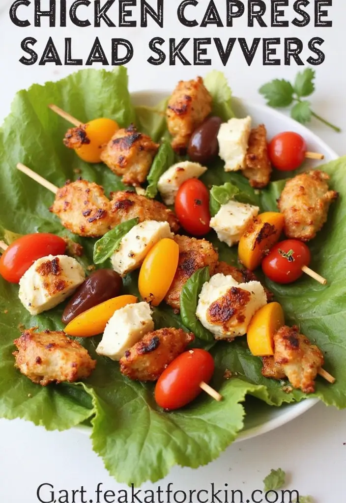 30 Rotisserie Chicken Recipes Keto Low Carb and Easy 17 30 Rotisserie Chicken Recipes Keto Low Carb and Easy - 17. Chicken Caprese Salad Skewers