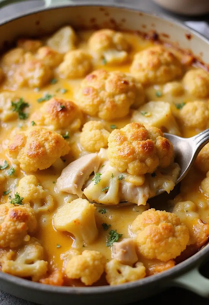 30 Rotisserie Chicken Recipes Keto Low Carb and Easy 3 30 Rotisserie Chicken Recipes Keto Low Carb and Easy - 3. Cheesy Chicken Cauliflower Casserole