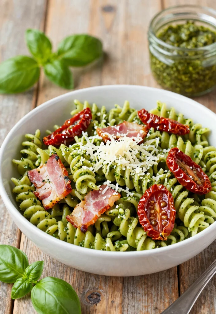 10 Bacon Pasta Salad Recipes for Savory Crowd Pleasing Bowls 34 10 Bacon Pasta Salad Recipes for Savory Crowd Pleasing Bowls - 4. Pesto Bacon Pasta Salad 1