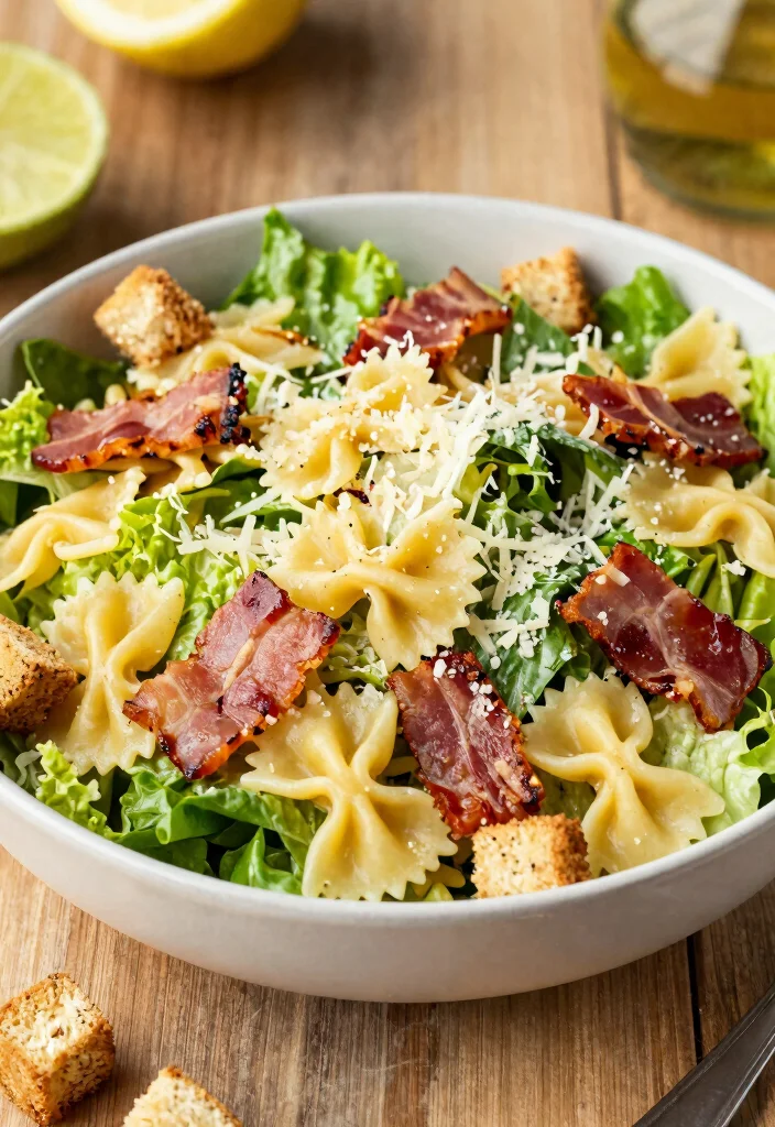 10 Bacon Pasta Salad Recipes for Savory Crowd Pleasing Bowls 67 10 Bacon Pasta Salad Recipes for Savory Crowd Pleasing Bowls - 7. Caesar Bacon Pasta Salad 1