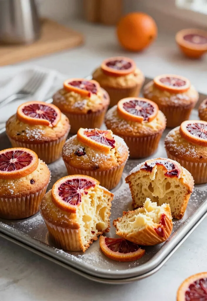 10 Blood Orange Dessert Recipes with Bright Citrus Flavor 78 10 Blood Orange Dessert Recipes with Bright Citrus Flavor - 8. Blood Orange Muffins 1