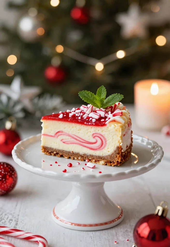 10 Candy Cane Dessert Recipes for Festive Holiday Treats 1. Candy Cane Cheesecake 0