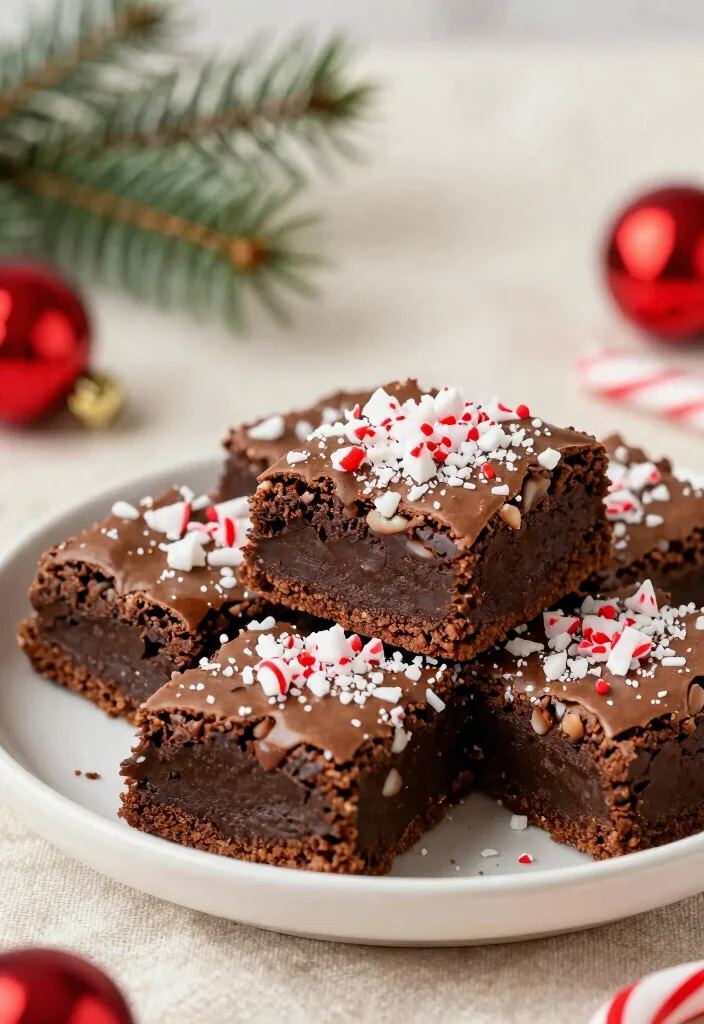 10 Candy Cane Dessert Recipes for Festive Holiday Treats 2. Peppermint Bark Brownies 0