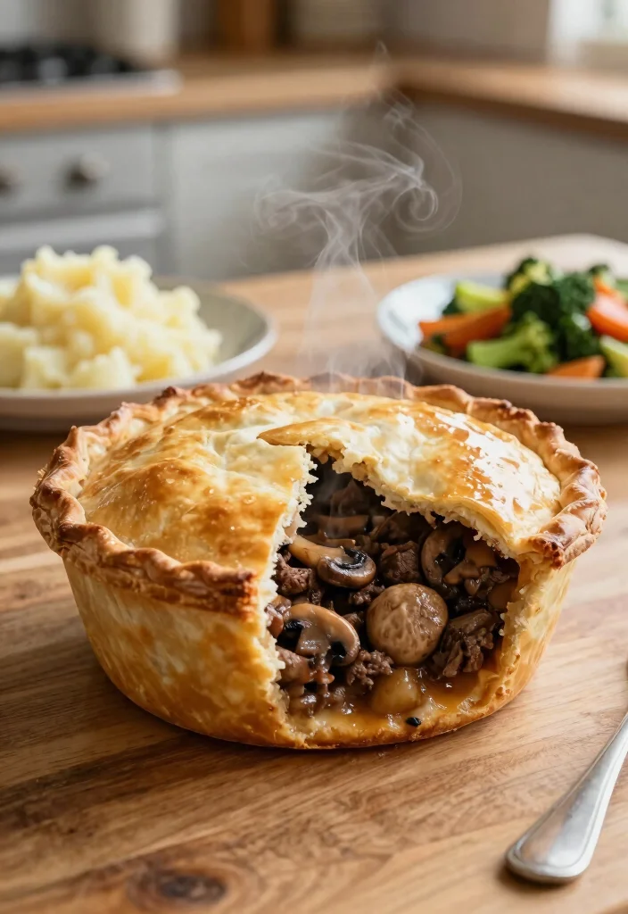 10 Dinner Recipes Using Pie Crust for Savory Bakes 21 10 Dinner Recipes Using Pie Crust for Savory Bakes - 3. Hearty Beef and Mushroom Pot Pie 1