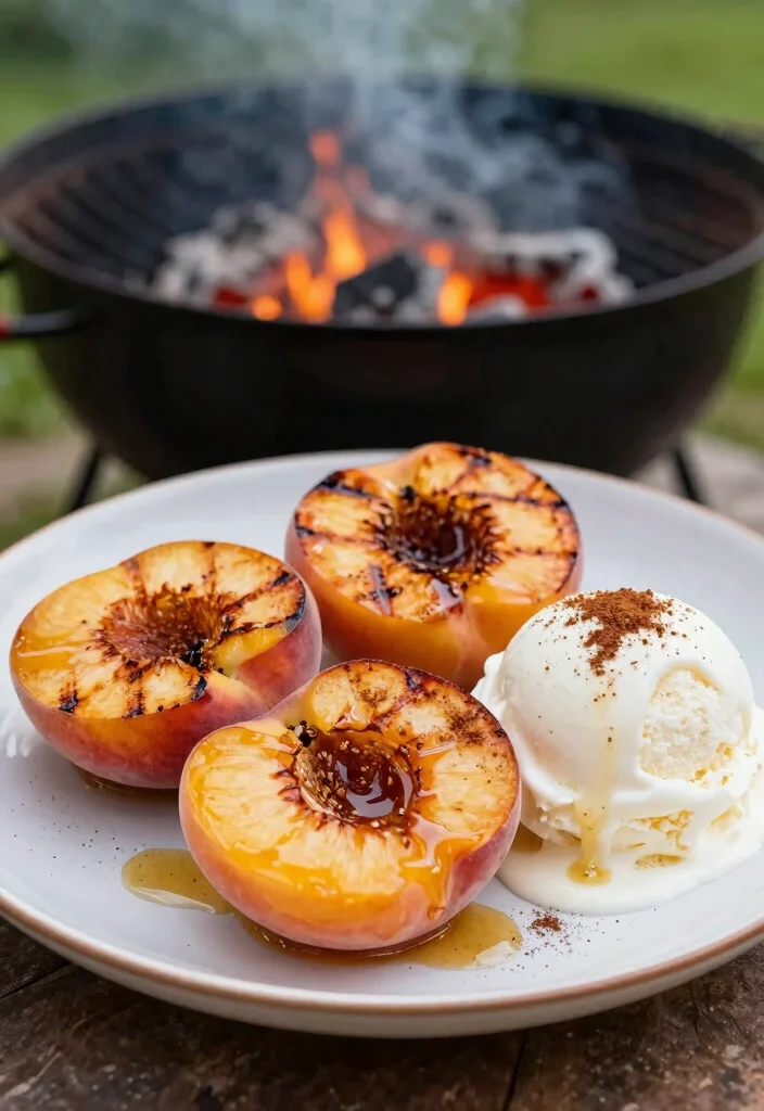 10 Grill Dessert Recipes for Easy Outdoor Sweet Cooking - 1. Grilled Peaches with Honey and Cinnamon 1