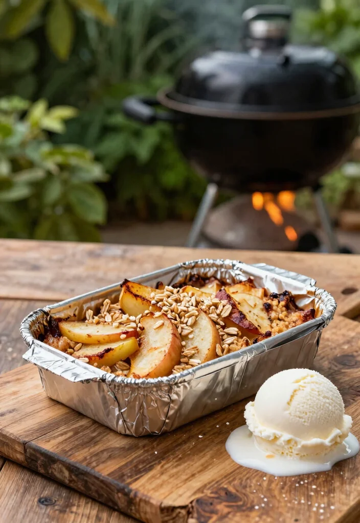 10 Grill Dessert Recipes for Easy Outdoor Sweet Cooking - 10. Grilled Apple Crisp 1