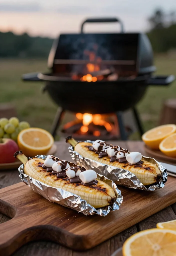10 Grill Dessert Recipes for Easy Outdoor Sweet Cooking - 4. Grilled Banana Boats 1