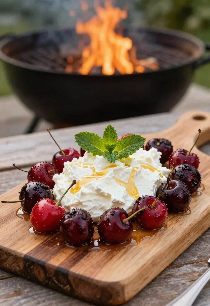 10 Grill Dessert Recipes for Easy Outdoor Sweet Cooking - 9. Grilled Cherries with Mascarpone 1