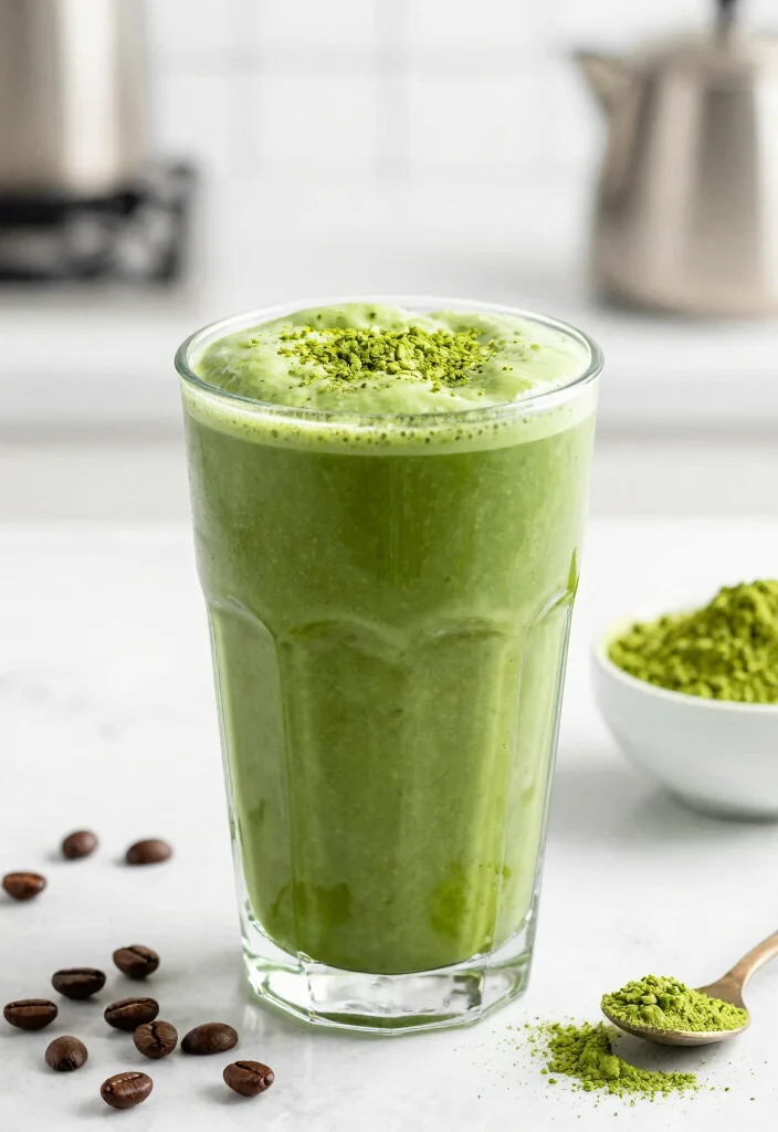 10 Healthy Coffee Smoothie Recipes for Clean Energy 7. Matcha Coffee Smoothie 0