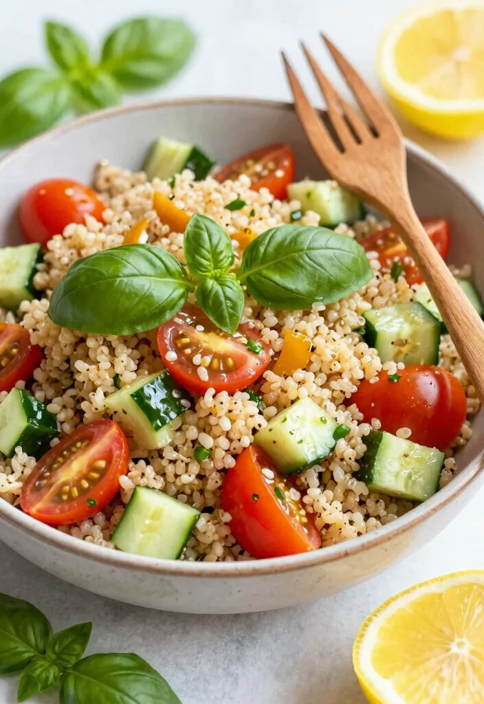 10 Herb Salad Recipes for Fresh Flavor Packed Plates - 1. Zesty Lemon-Basil Quinoa Salad 1
