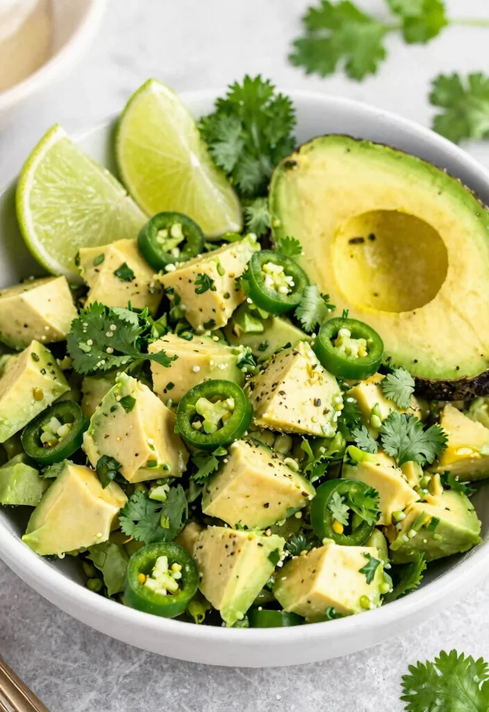 10 Herb Salad Recipes for Fresh Flavor Packed Plates - 2. Spicy Cilantro-Lime Avocado Salad 1