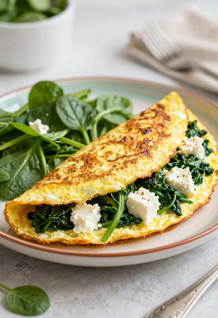 10 Low Ingredient Dinner Recipes for Simple Cooking 89 10 Low Ingredient Dinner Recipes for Simple Cooking 9. Spinach and Feta Omelette 0