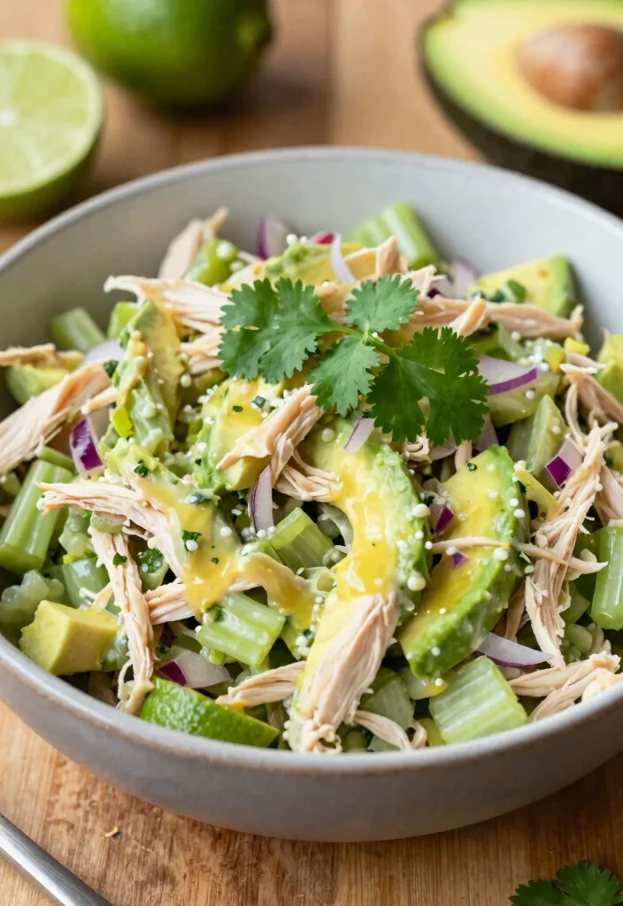 10 No Mayo Chicken Salad Recipes for Light Clean Eating - 1. Avocado Chicken Salad 1