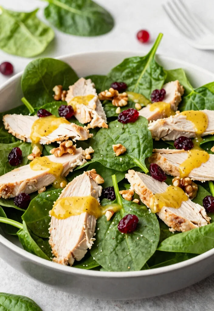 10 No Mayo Chicken Salad Recipes for Light Clean Eating - 10. Spinach and Chicken Salad 1